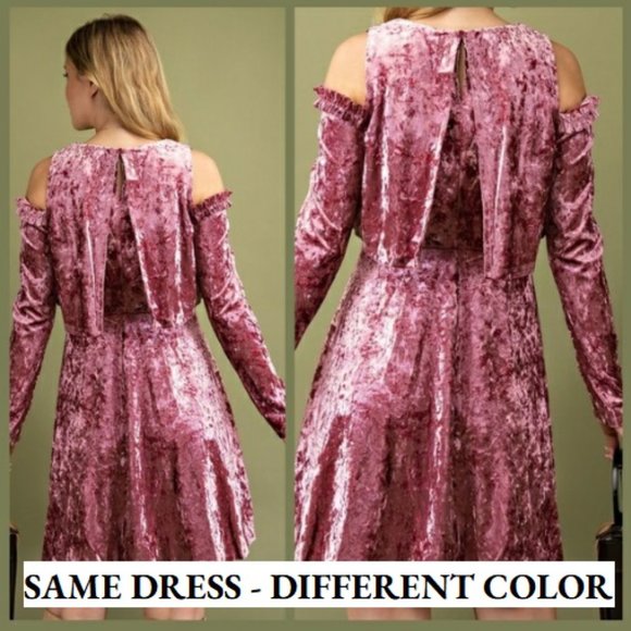 EASEL Los Angeles Purple Crushed Velvet Dress - Sz M - Picture 3 of 10